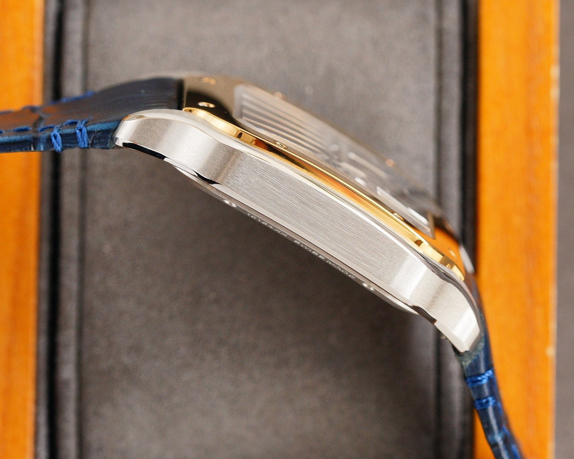 SANTOS 2 TONE GOLD STEEL SKELETON