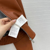 MIUMIU CROPPED LEATHER JACKET 276124
