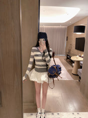 MIUMIU TOP AND SKIRT SET STYLE 443