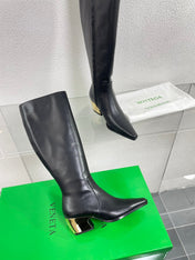 TEX HIGH BOOT IN BLACK CALFSKIN