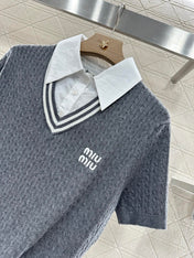 MIU 25S TWO PIECE KNIT JACKET 265538