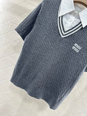 MIU 25S TWO PIECE KNIT JACKET 265538