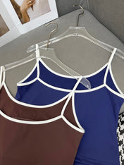 MIUMIU COTTON SPAGHETTI STRAP TOP 269080