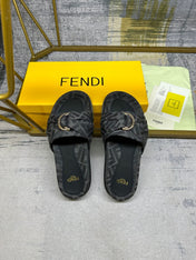 FF Feel 10 Black FF jacquard Slide