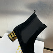 DIOR 25S ANKLE BOOT IN BLACK SUEDE