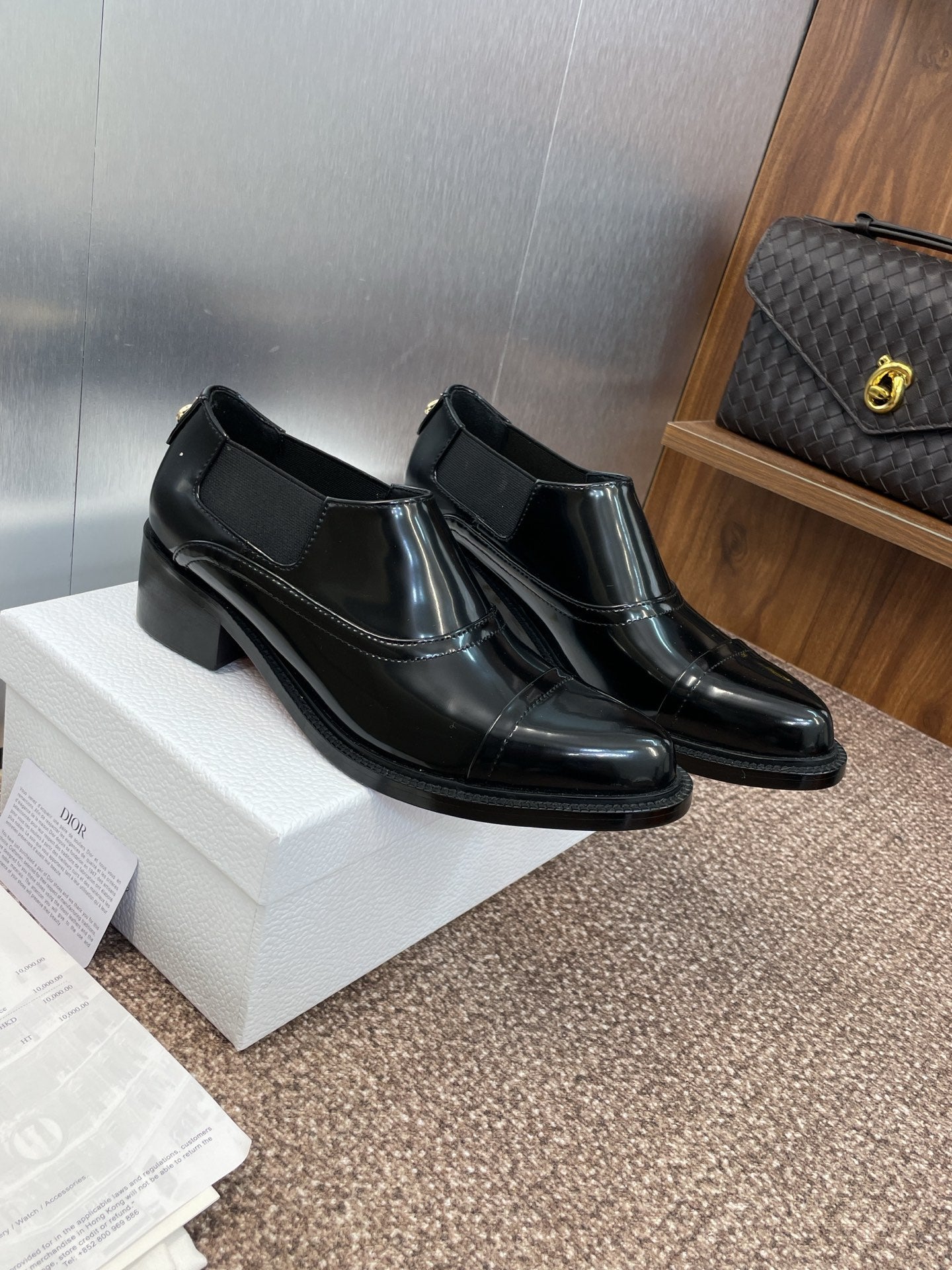DIOR 25S DANDY DERBY SHOE 35MM IN BLACK BRUSHED CALFSKIN